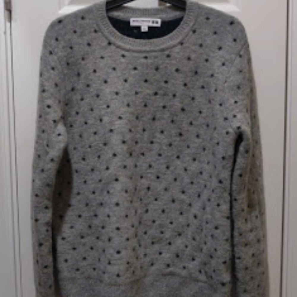 Ines de la Fressange Gray Star-Patterned Sweater